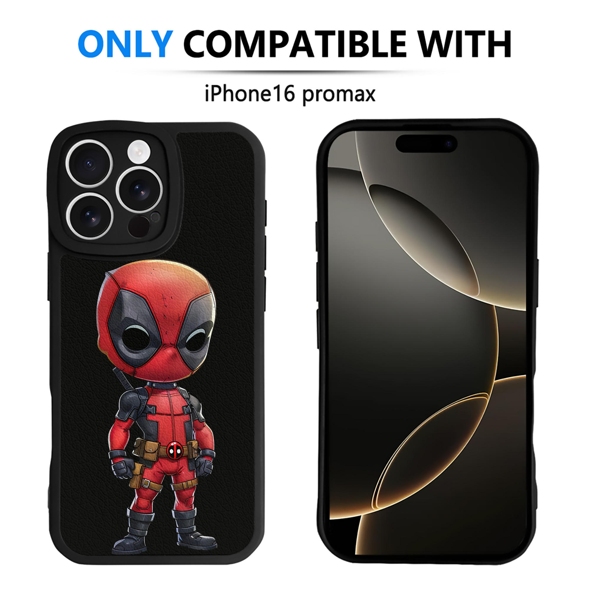 （画像用） Deadpool デッドプール 【iPhone 16シリーズ対応】シリコンスマホケース（レザー調） 材質：シリコン